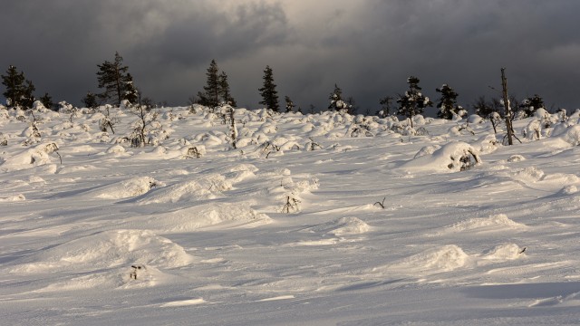 Lapimaa lumine maastik, Soome