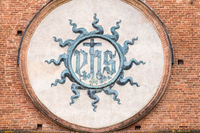 Christogramm Palazzo Pubblicos Sienas, Itaalias