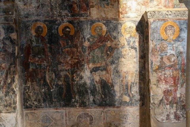 Peribleptose kloostri maalitud interjöör, Mystrase vanalinn, Peloponnesos, Kreeka