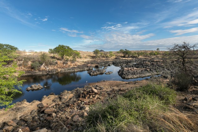 Ruaha jõgi Ruaha rahvuspargi sissepääsu juures, Tansaania, Aafrika