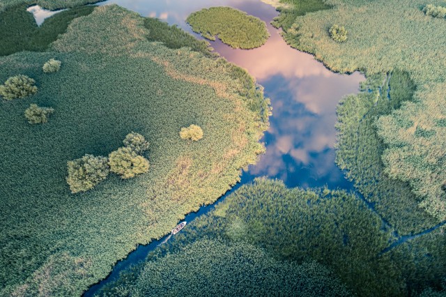 Droonivaade Doonau deltale, Rumeenia