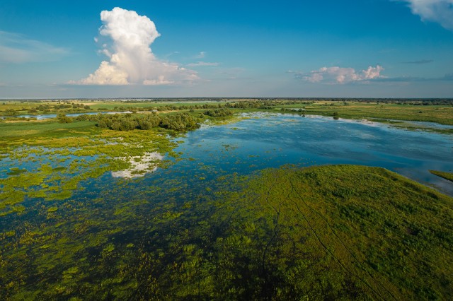 Droonivaade Doonau deltale, Rumeenia