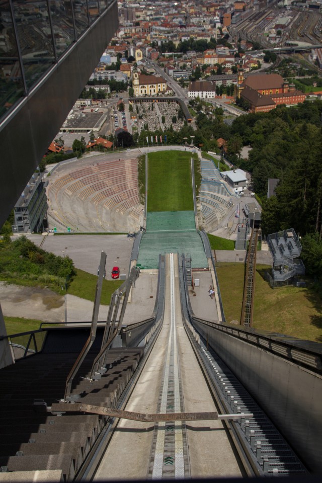 Bergiseli suusahüppetorni vaade, Innsbruck, Austria