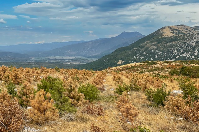 Vaade mägisele maastikule Horvaatias