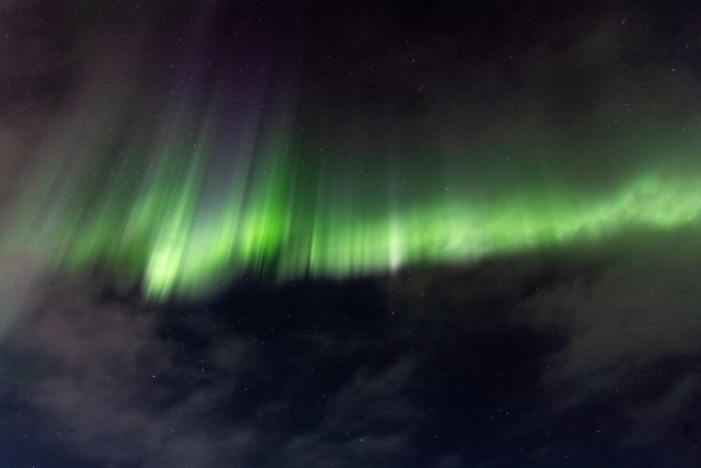 Virmalised öises Varangeri taevas, Norra