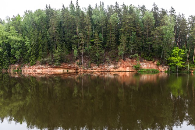 Devoni liivakivikaljud, Gauja rahvuspargis, Läti
