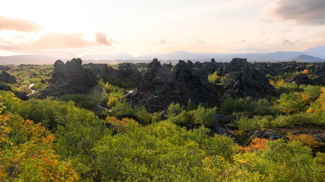 Dimmuborgiri laavaväli, Island