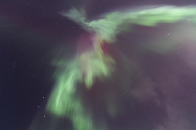 Virmalised öises Varangeri taevas, Norra