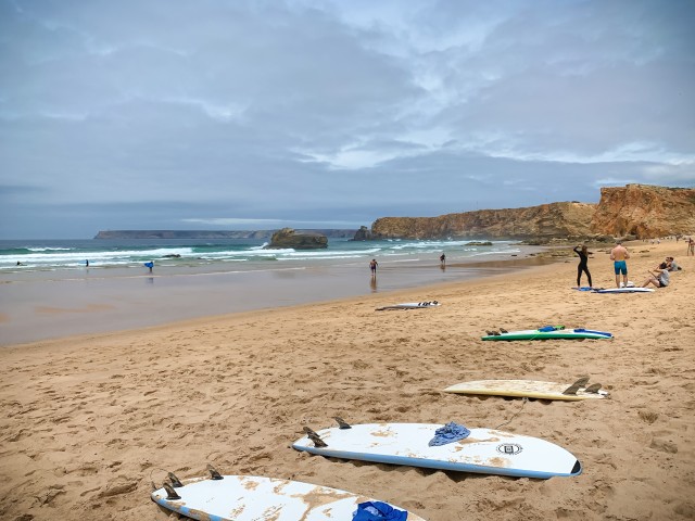 Portugali rand väikeses surfilinnas Sagres Algarves