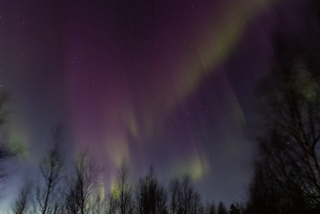 Virmalised öises Varangeri taevas, Norra