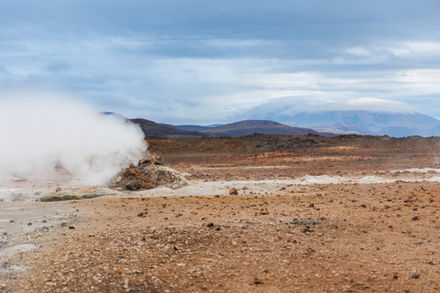 Hveriri geotermiline piirkond Põhja-Islandis Myvatni järve lähedal