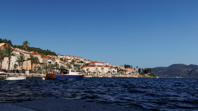 Panoraamvaade Korčula saarele, Dalmaatsia rannikul Aadria meres, Horvaatias