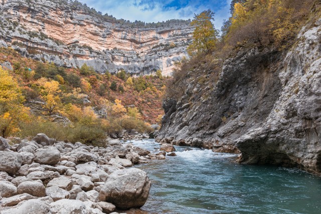 Verdoni jõgi voolamas läbi hingematva Vikose kuristiku Lõuna-Prantsusmaal
